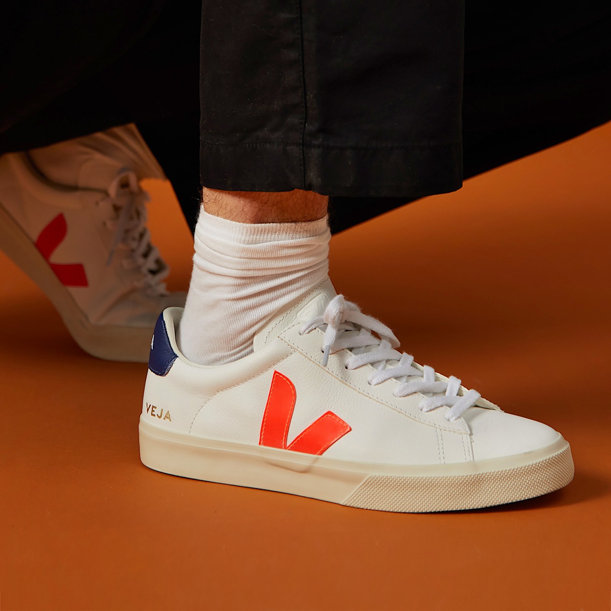 CAMPO LEATHER WHITE ORANGE FLUO - Image 4