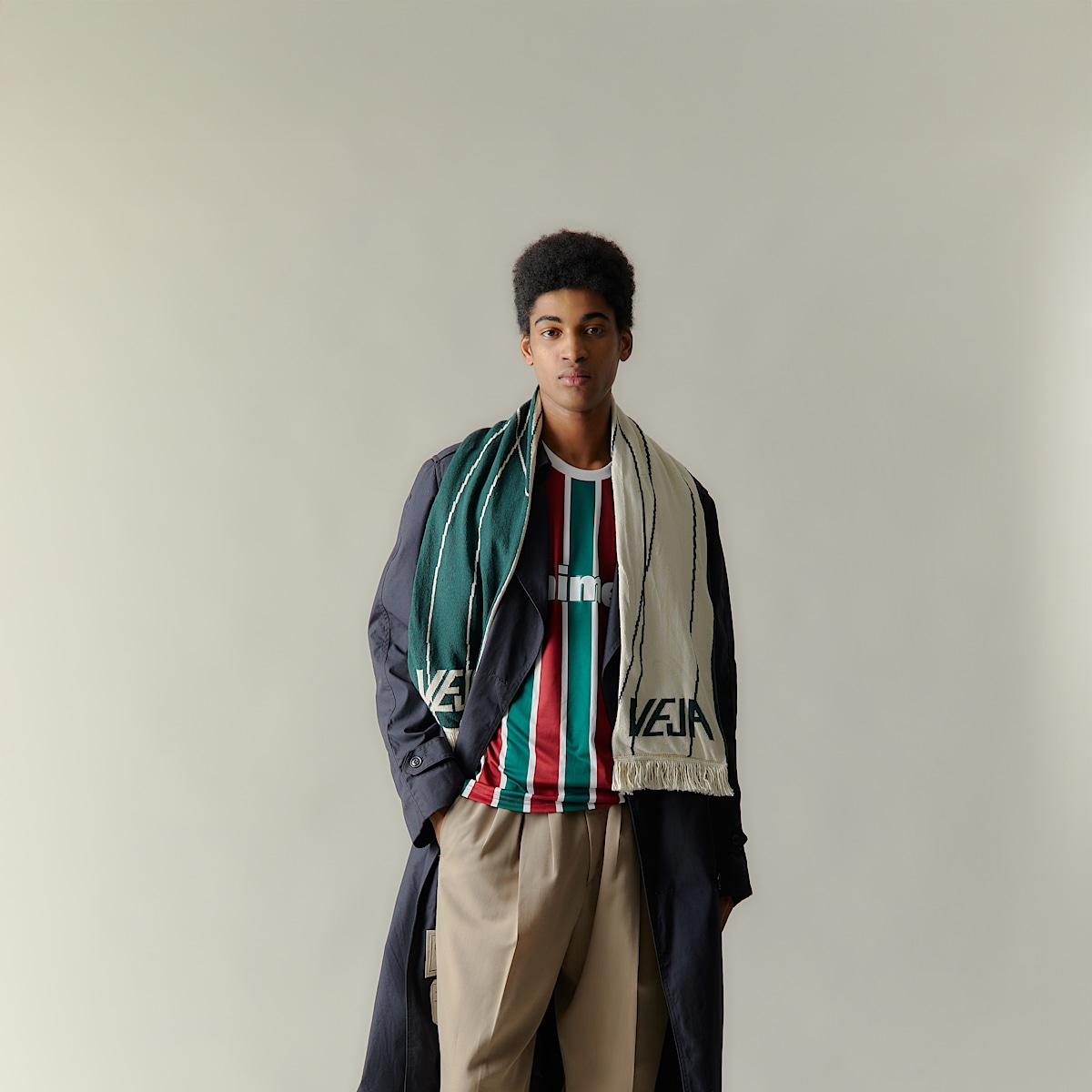 SCARF PANENKA COTTON DARK GREEN - Image 4
