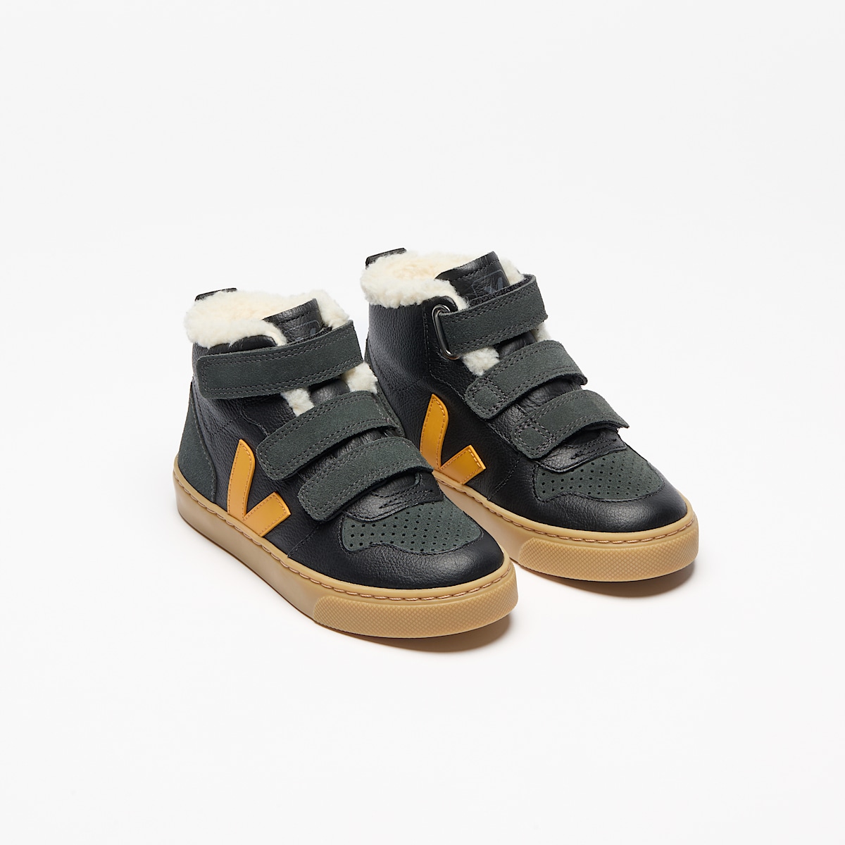 V-10 MID FURED LEATHER BALCK OURO GRAFITE - Image 2