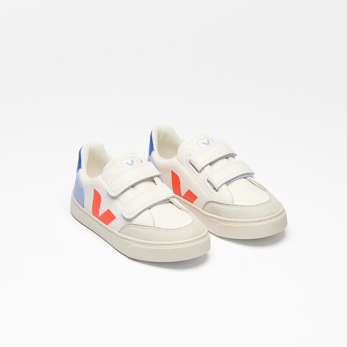 V-12 LEATHER WHITE MULTICO ORANGE FLUO - Image 2