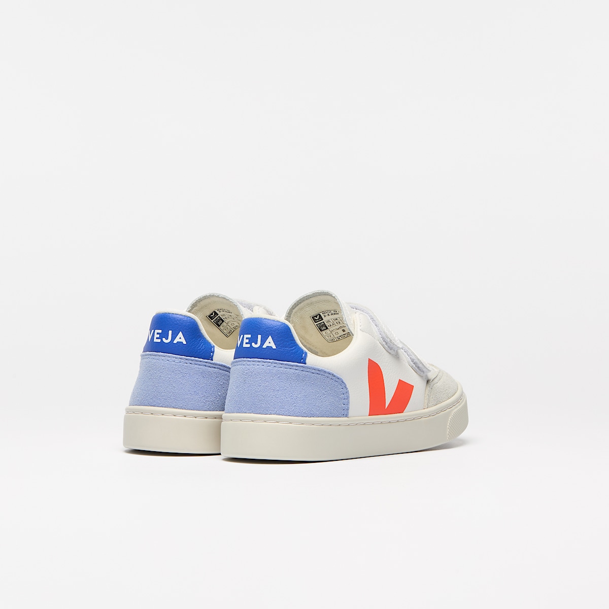 V-12 LEATHER WHITE MULTICO ORANGE FLUO - Image 3