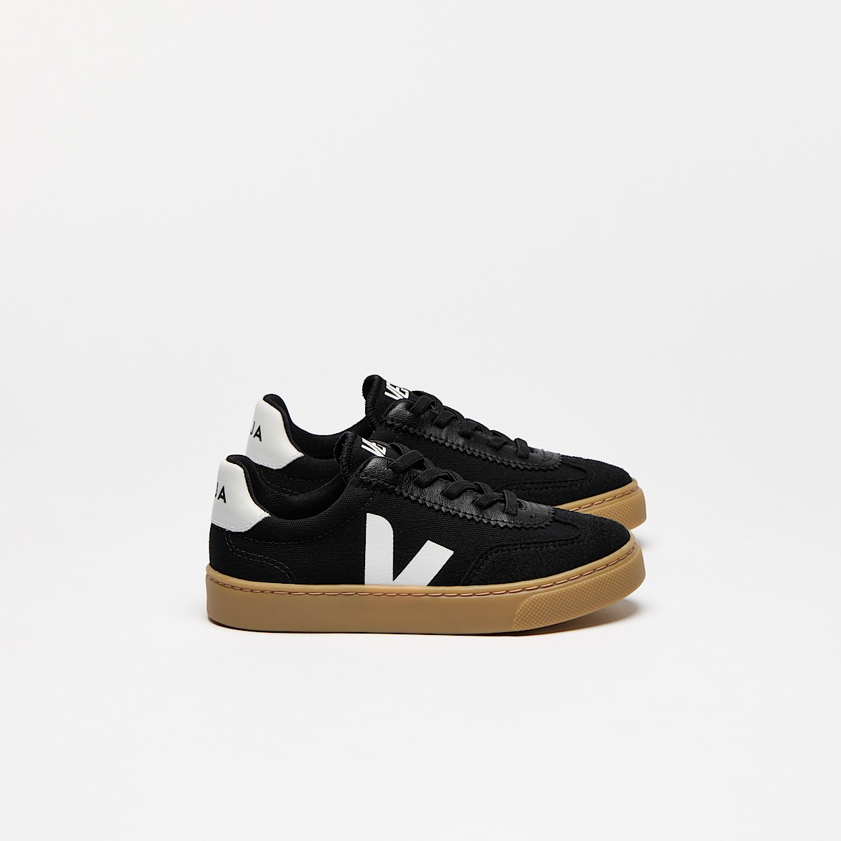 VOLLEY ELASTIC LACES CANVAS BLACK WHITE NATURAL