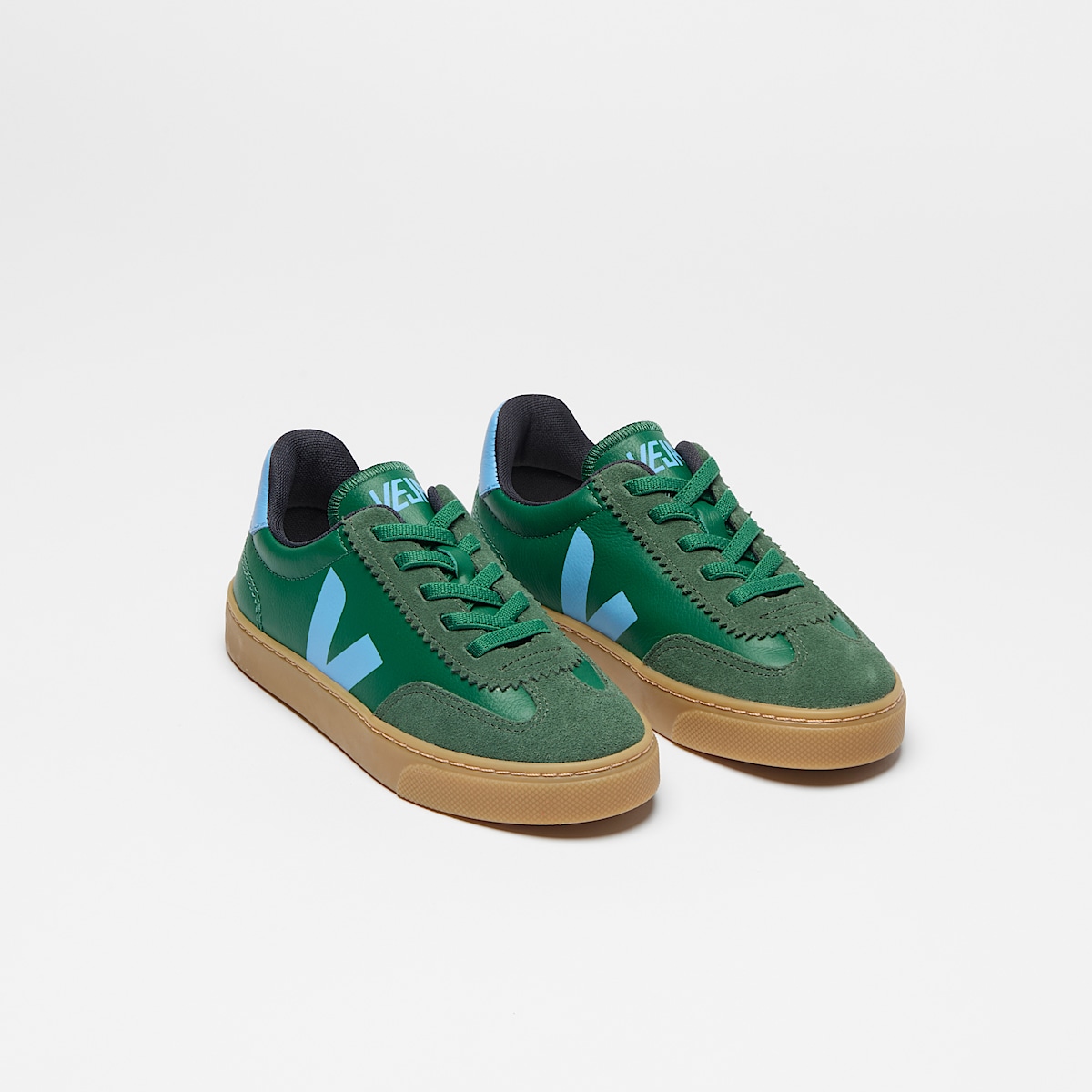 VOLLEY ELASTIC LACES LEATHER GOLF AQUA NATURAL - Image 2