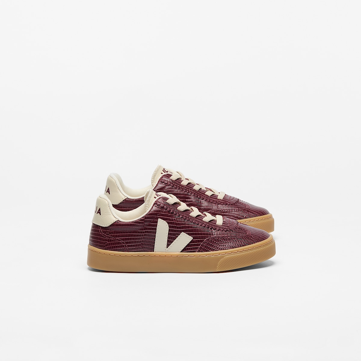 VOLLEY ELASTIC LACES LEATHER AMARANTE PIERRE