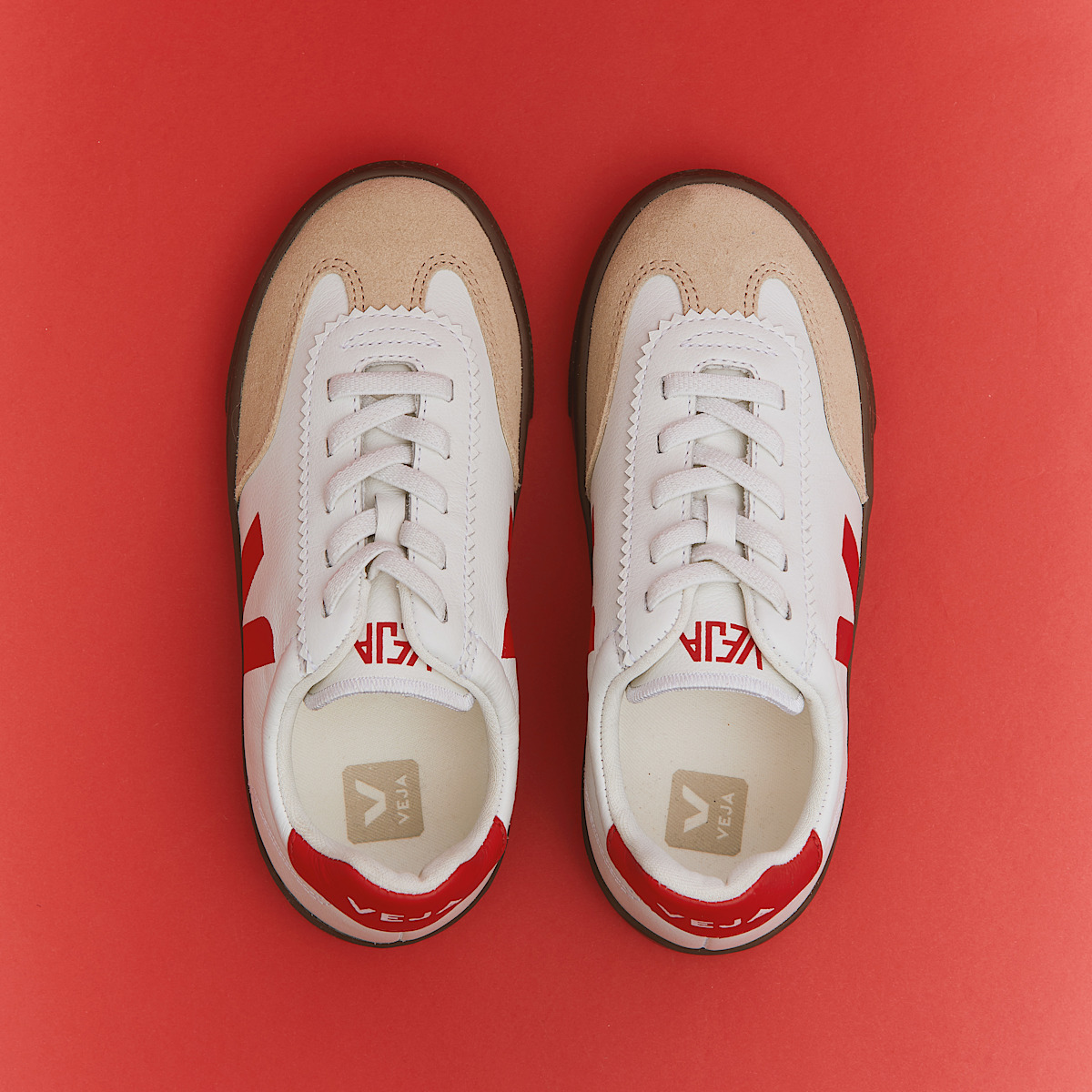 VOLLEY ELASTIC LACES LEATHER WHITE PIERRE PEKIN - Image 4