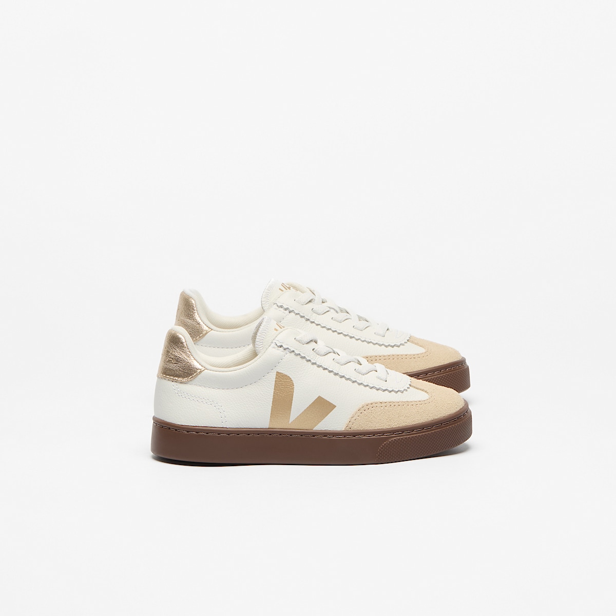 VOLLEY ELASTIC LACES LEATHER WHITE PLATINE