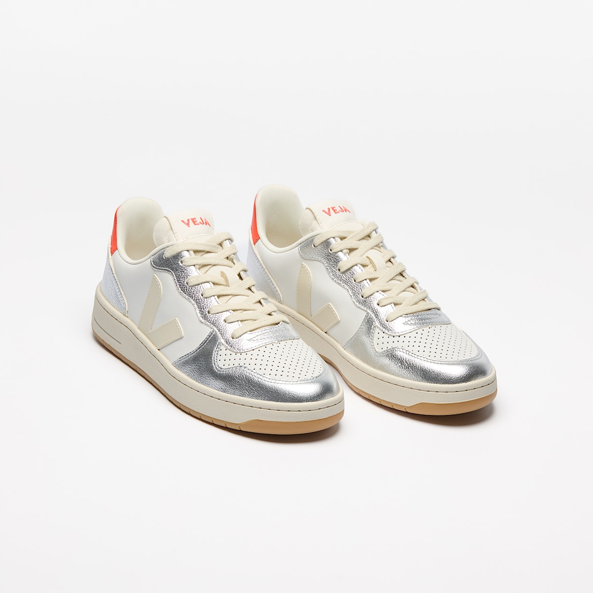 V-10 LEATHER WHITE PIERRE SILVER - Image 2