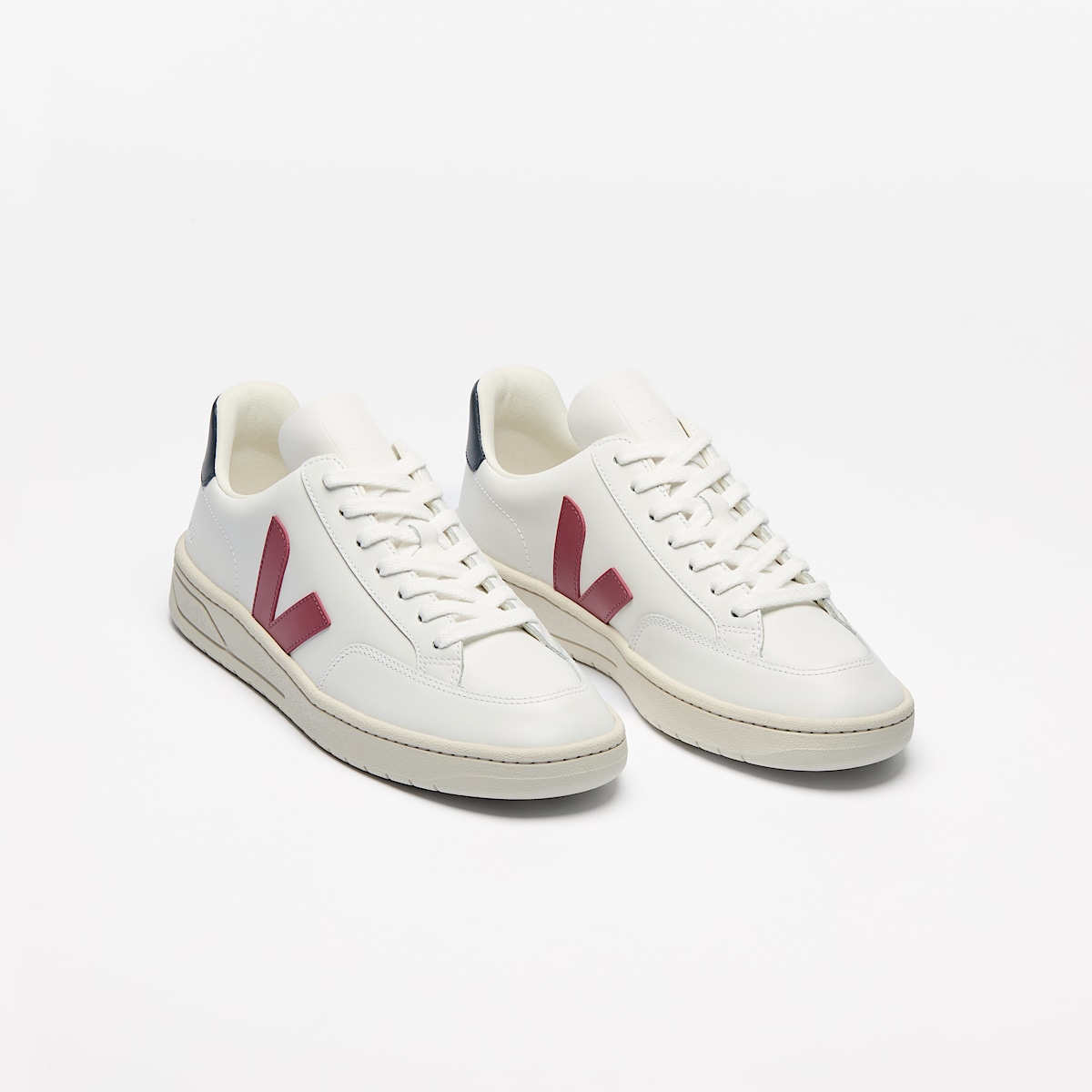 V-12 LEATHER WHITE MARSALA NAUTICO - Image 2
