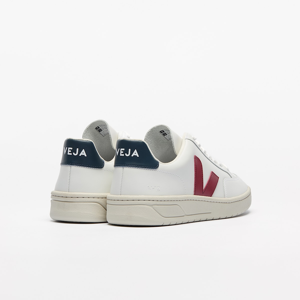 V-12 LEATHER WHITE MARSALA NAUTICO - Image 3