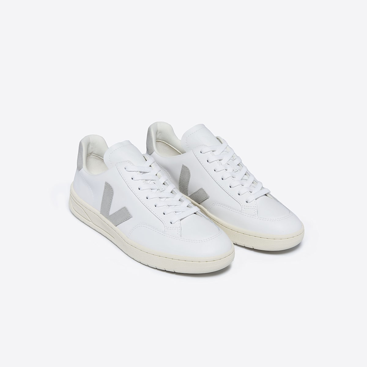 V-12 LEATHER WHITE LIGHT GREY - Image 2