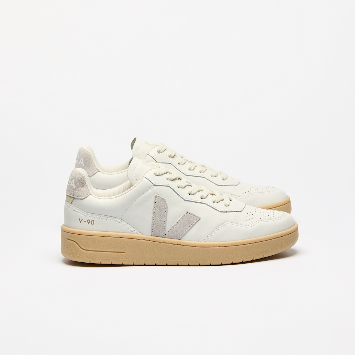V-90 LEATHER WHITE LIGHT GREY NATURAL