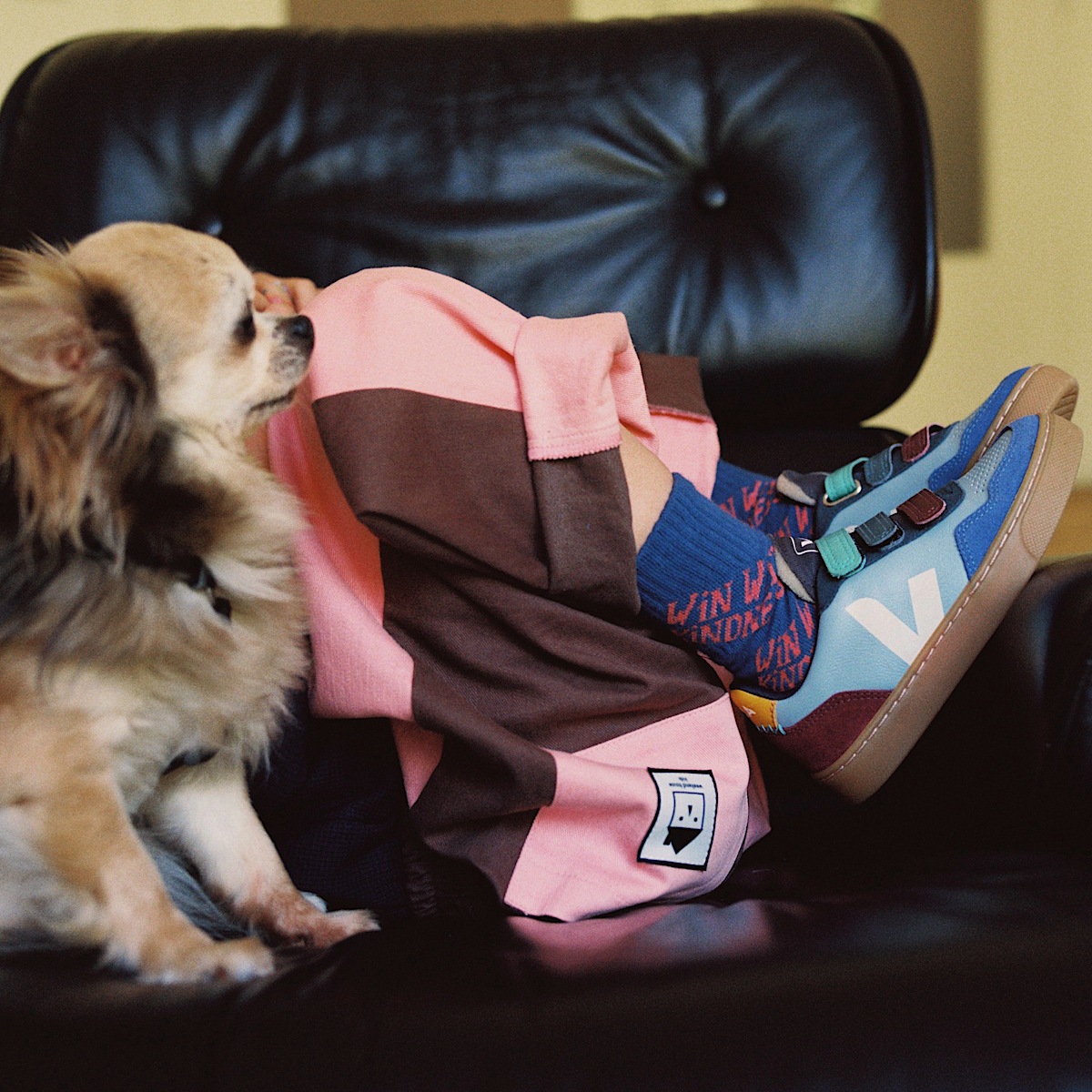 V-90 LEATHER VEJA X MILK STEEL PIERRE - Image 4