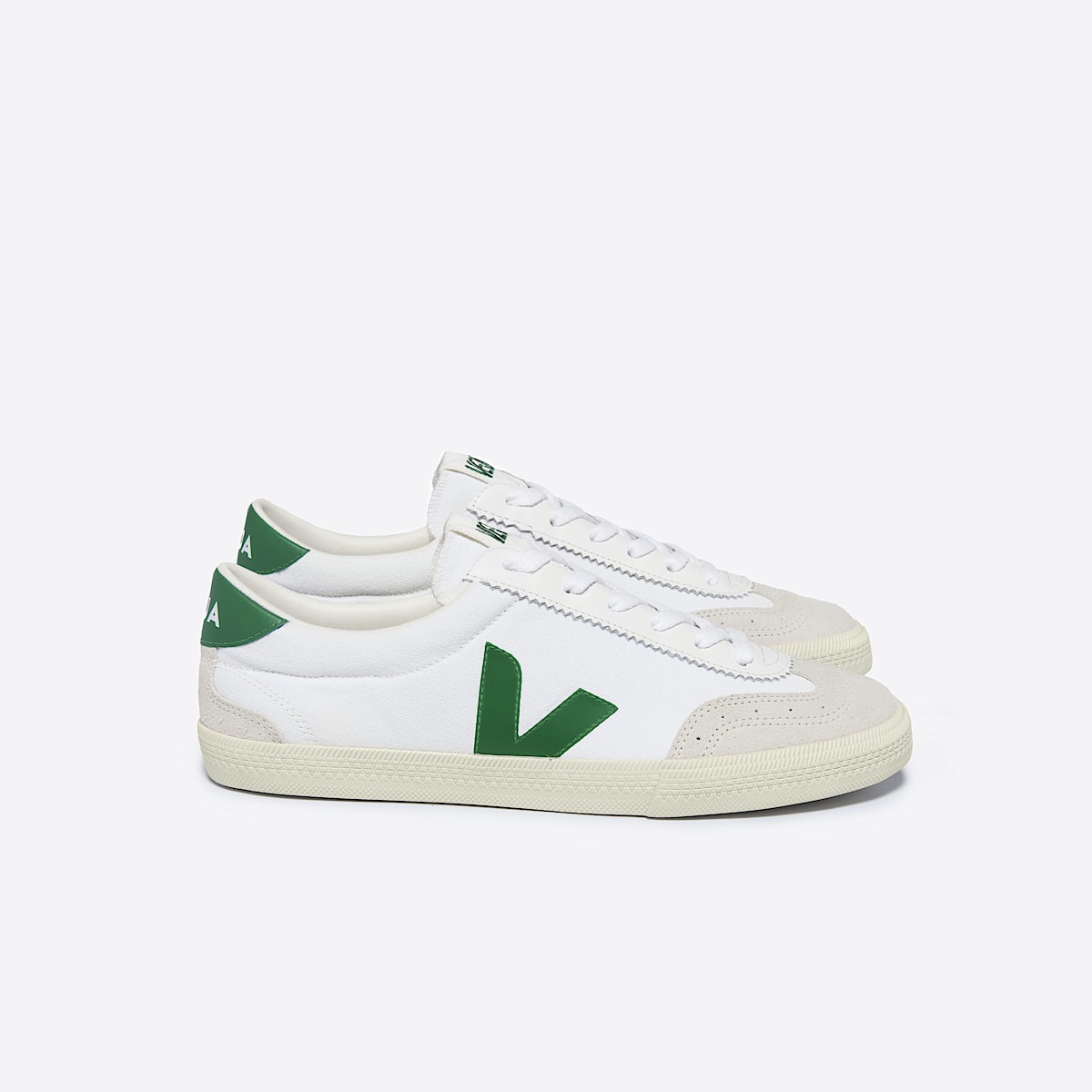 VOLLEY CANVAS WHITE EMERAUDE