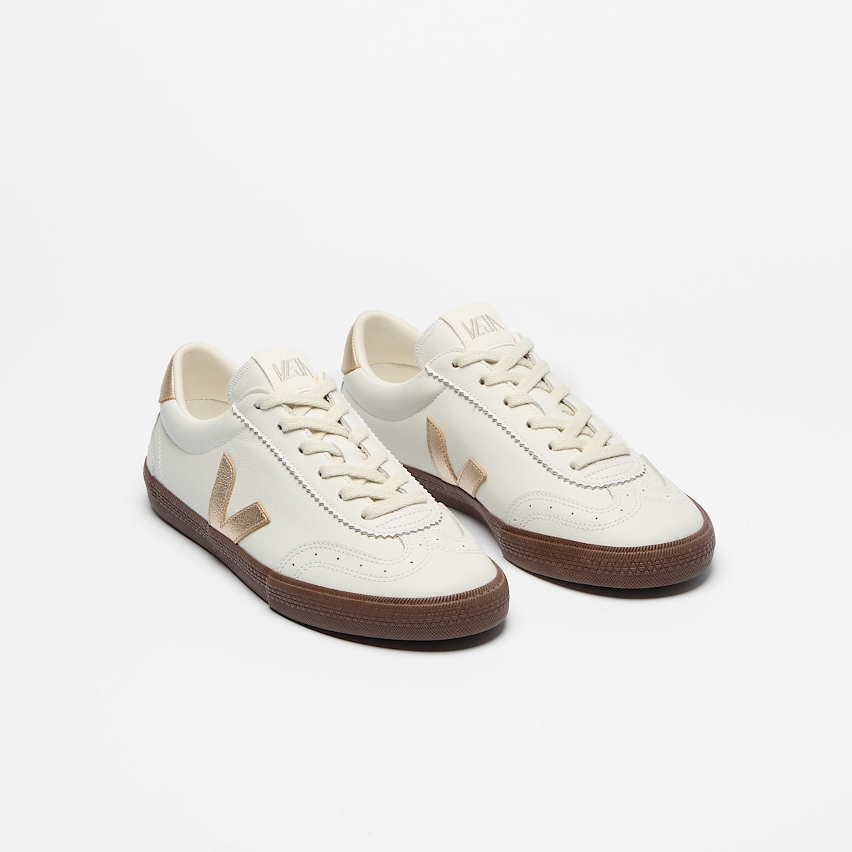 VOLLEY LEATHER WHITE PLATINE BARK - Image 2