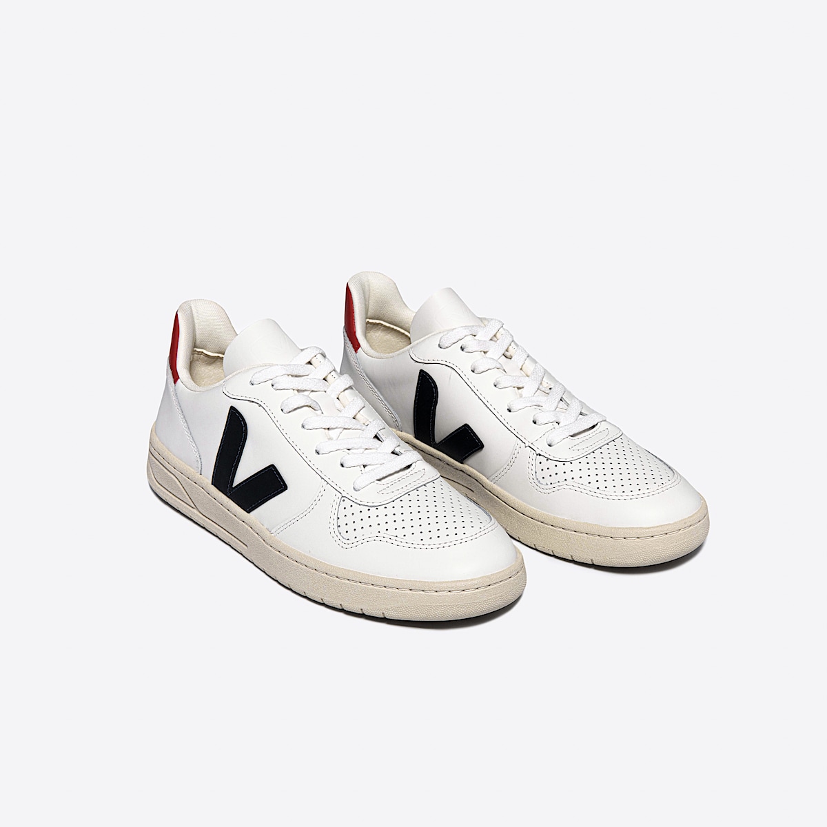 V-10 LEATHER WHITE NAUTICO PEKIN - Image 2